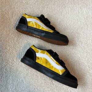 Vans Old Skool Glow In the Dark Black and Yellow Toddler Boys Sneakers Size 9